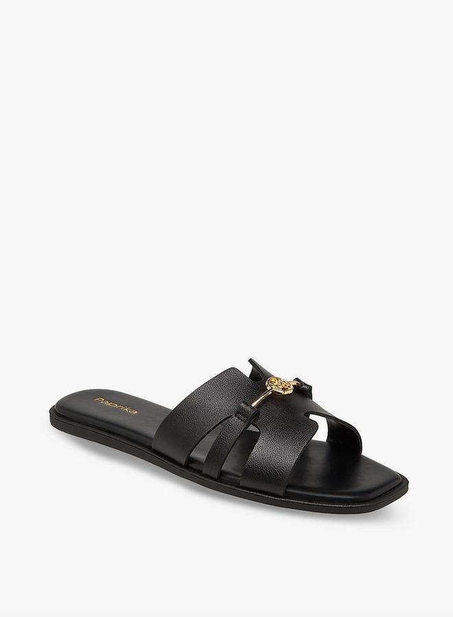 Paprika Women Metal Accent Flat Sandals - Image 3